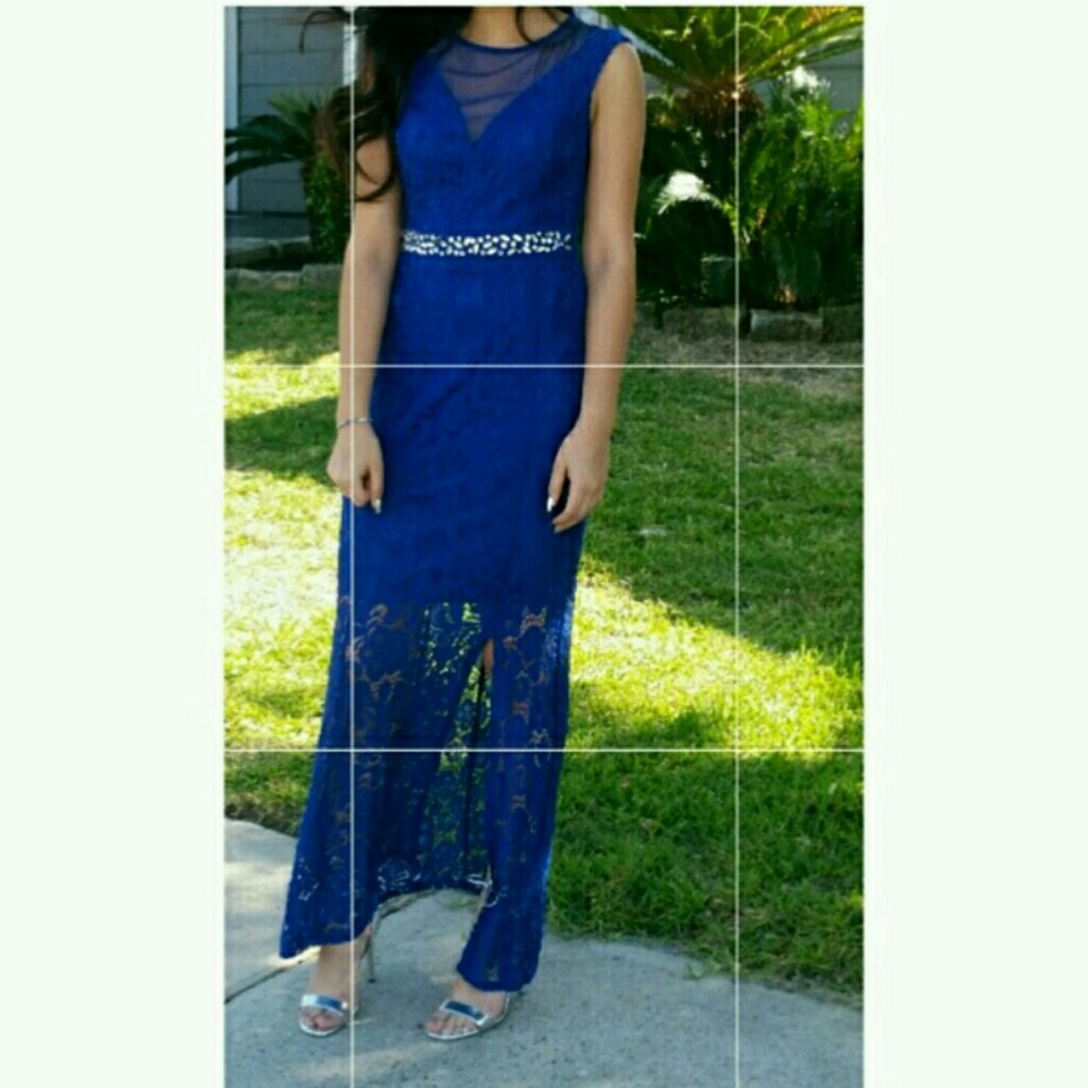 Blue prom dress